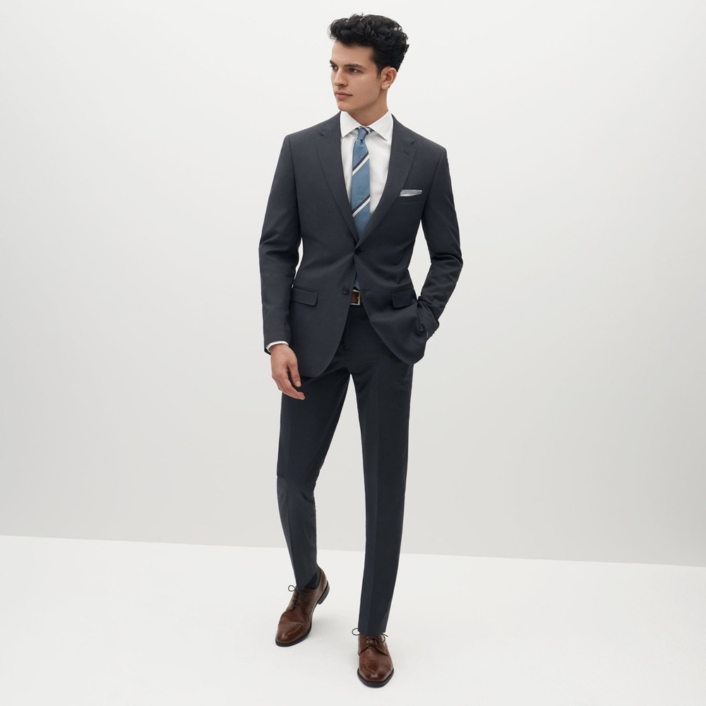 Men’s Charcoal Grey Slim-Fit Suit